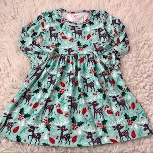 Christmas Reindeer & Holly Dress